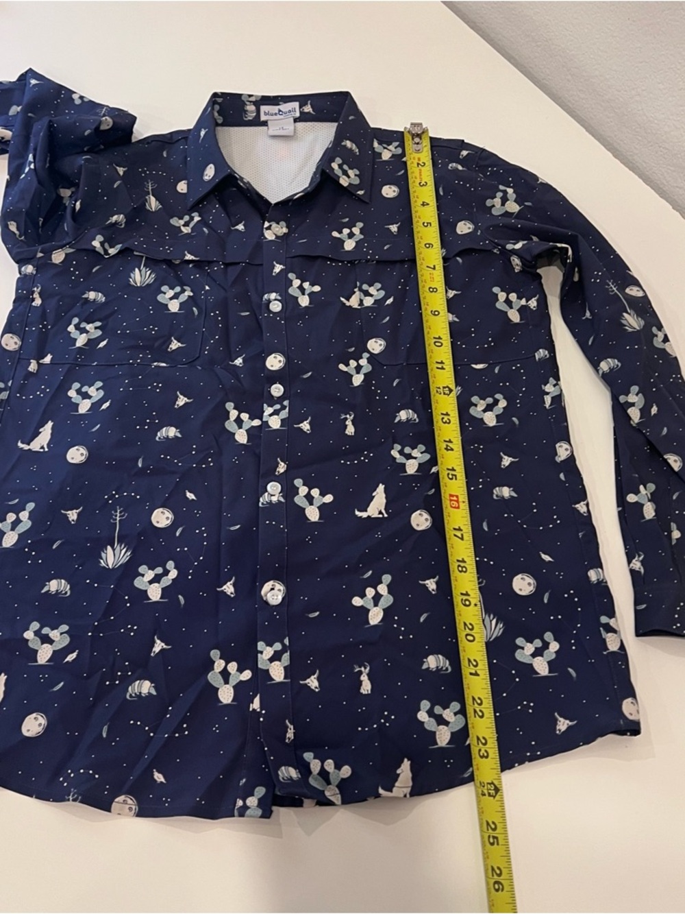 Blue quail boys Night Howler Long Sleeve Shirt size 12 golf outdoors western - Picture 9 of 9